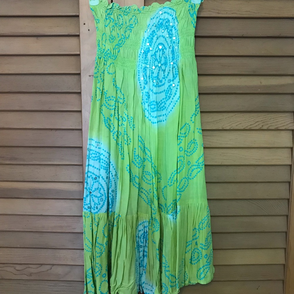 Y2K Celebrity Style - Coolchange Smocked Strapless Sequin Dress / Skirt